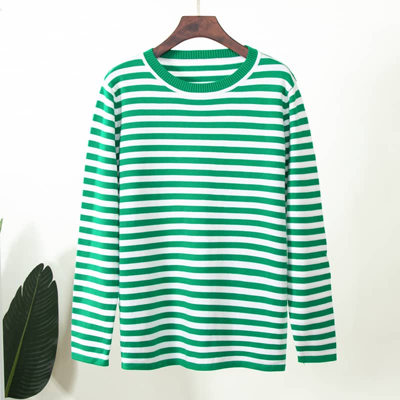 Anything is Posh-ible Long Sleeves Striped Top