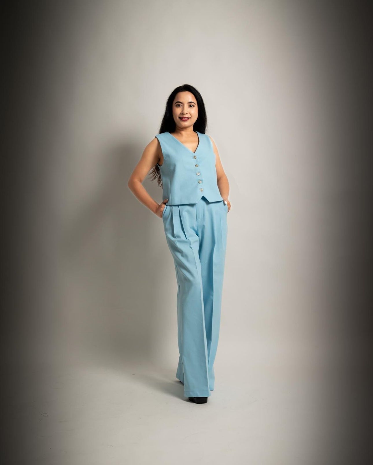 Tricia Tailored Style Vest and Trousers Set