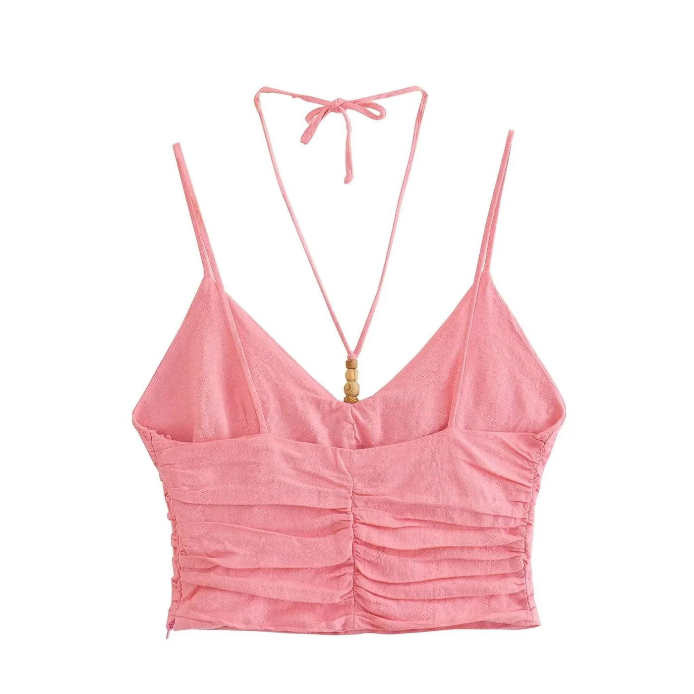 Leading the Trends Pink Ruched Crop Top and Skirt Set