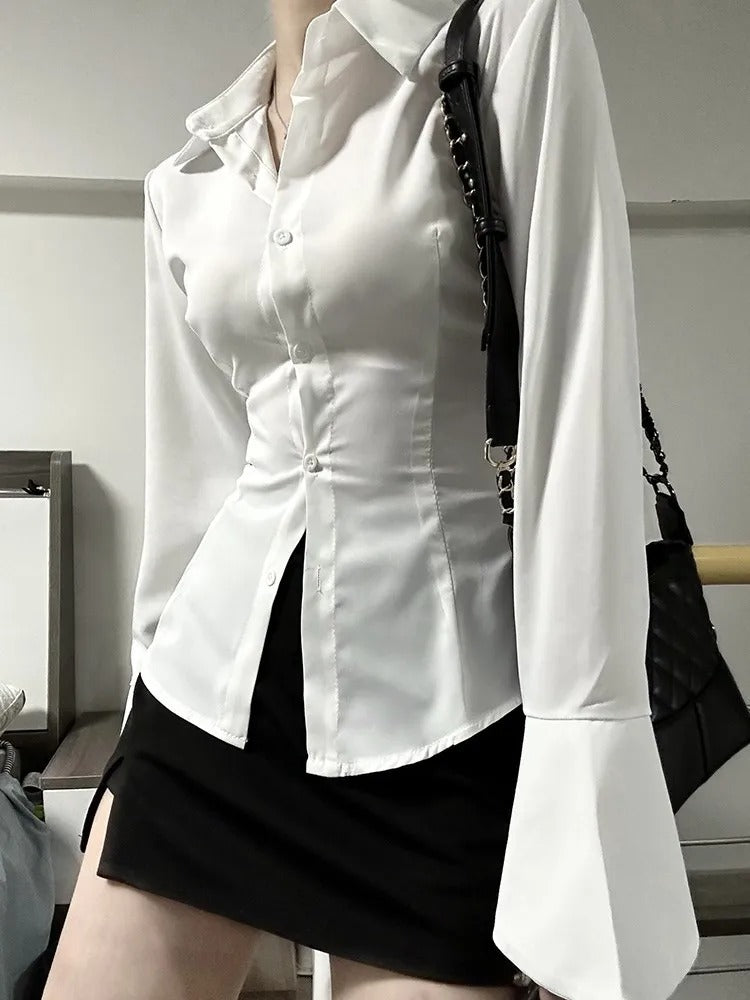 Notable Aesthetic Collared Button-Up Top