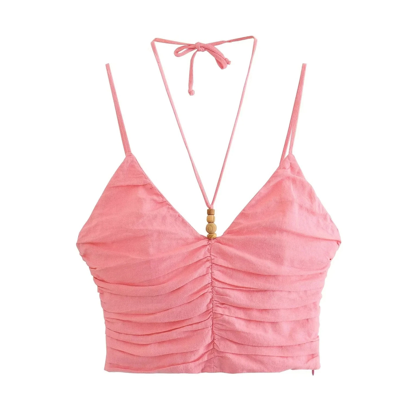 Leading the Trends Pink Ruched Crop Top and Skirt Set
