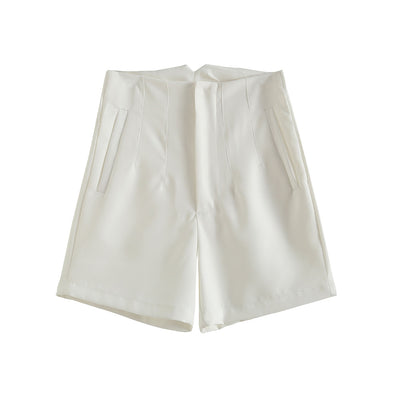 Calling Summer Pleated High Waisted Shorts