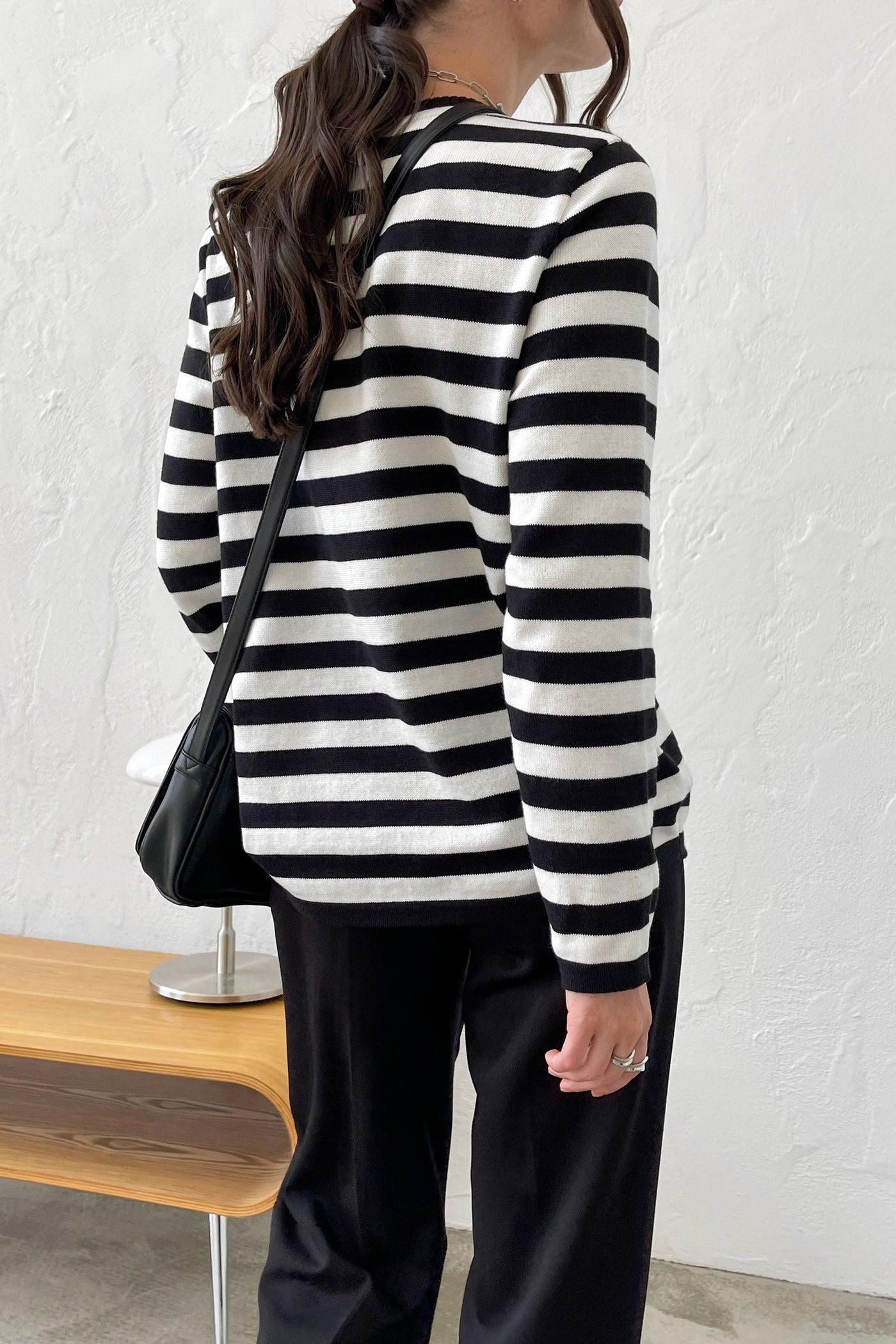 Anything is Posh-ible Long Sleeves Striped Top