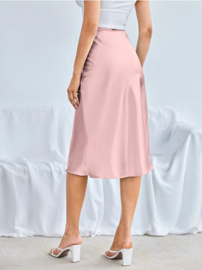 Stunning Midi Satin Skirt