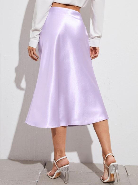 Stunning Midi Satin Skirt