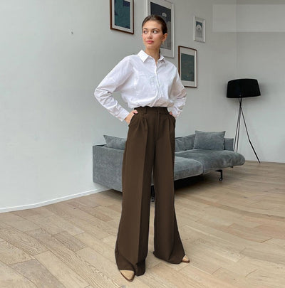 COCO Chic Redefined High-Waisted Wide-Leg Trousers