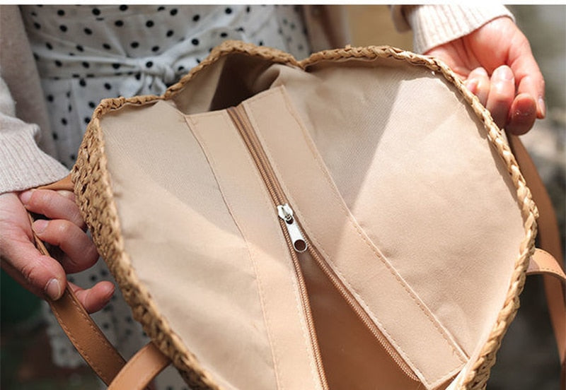 Straw Bags Crossbody Purses For Women, Tassel Straw Handbag