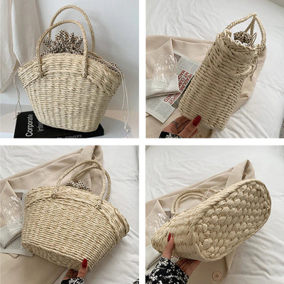Coco Polka in the Shell Rattan Shoulder Bag Bags