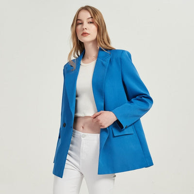 Coco Suit Your Style Oversized Blazer coat Blue / S