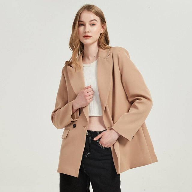Coco Suit Your Style Oversized Blazer coat Khaki / M