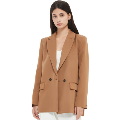 Coco Suit Your Style Oversized Blazer coat Light Brown / L