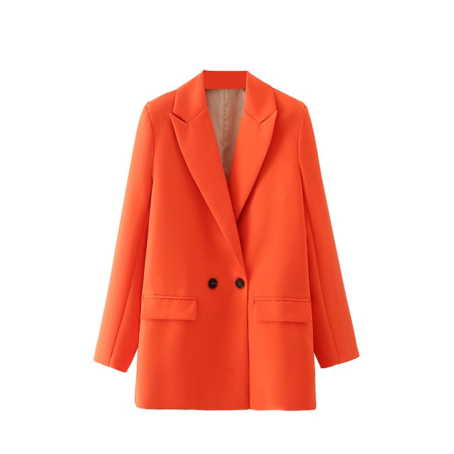 Coco Suit Your Style Oversized Blazer coat Orange / L