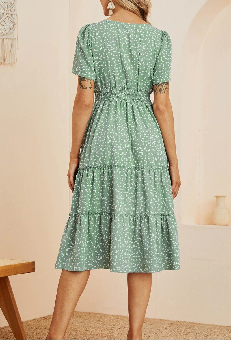 Coco A Simple Melody Dotted Print Midi Dress Coco dress