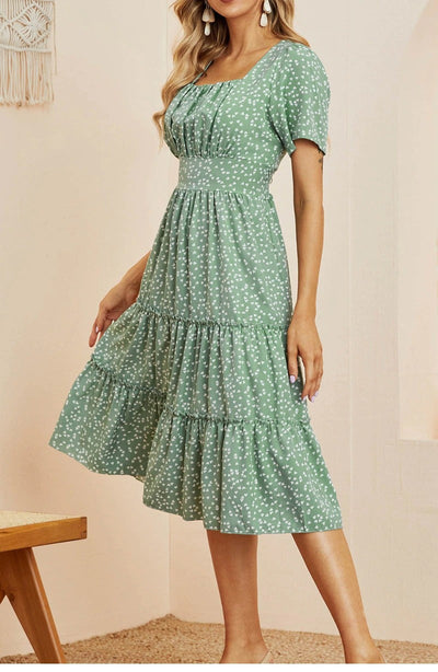 Coco A Simple Melody Dotted Print Midi Dress Coco dress