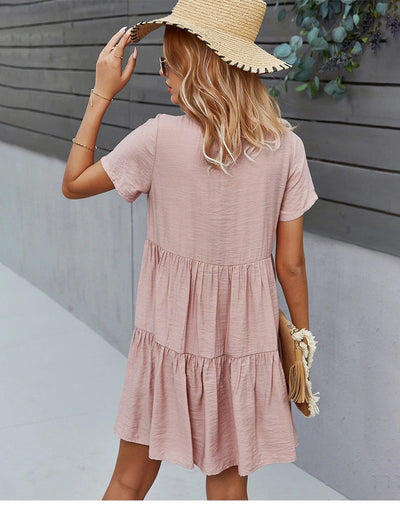 Coco Feel The Sunshine Pleated Tiered Short Dress Coco dress