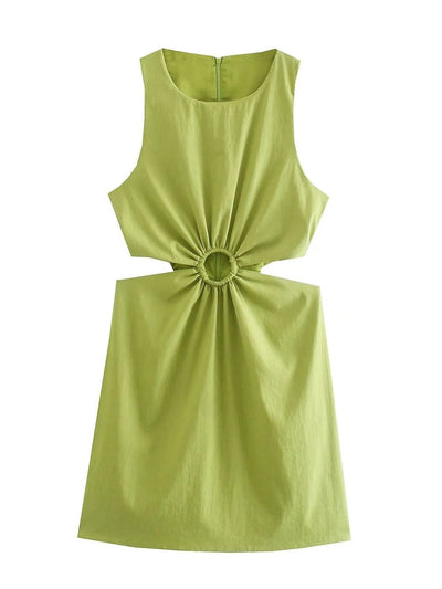 Coco Emma O-Ring Cutout Sleeveless Dress Coco dress Green / XS