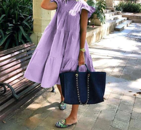 Coco Sweet Type of Love Tiered Dress Coco dress Purple / S