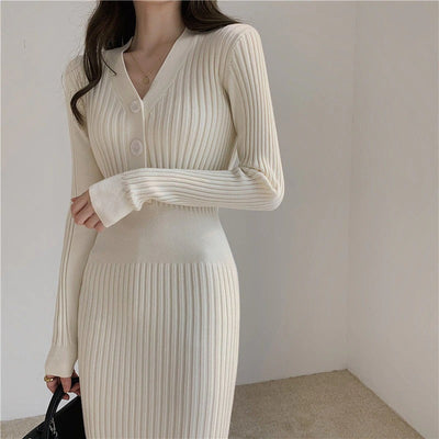 Coco Snow Day Style Ribbed  Sweater Dress Coco dress