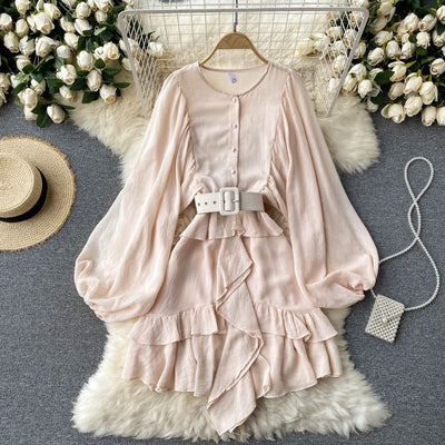 Coco Maddy Cascading Ruffles Mini Dress Coco dress Soft Pink / One-size (PXS-PM)