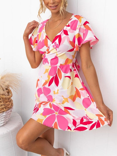 Coco Sweetest Song Floral Print Wrap Tie Mini Dress Coco dress