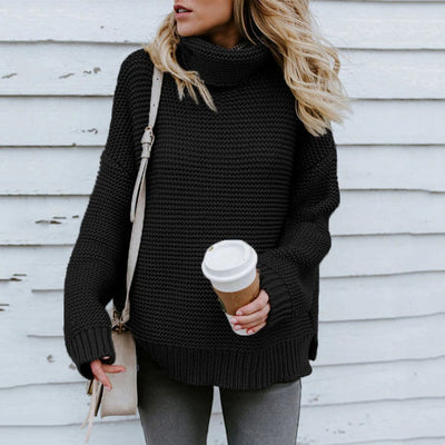 Coco Cuddle time Oversized turtleneck sweater Coco Tops Black / S