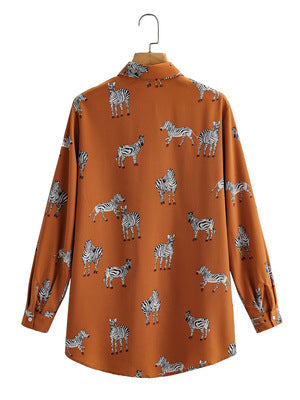 Coco Make it Wild Print Button-Up shirt Coco Tops