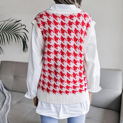 Coco Warm-Up The Trend Houndstooth Vest Coco Tops