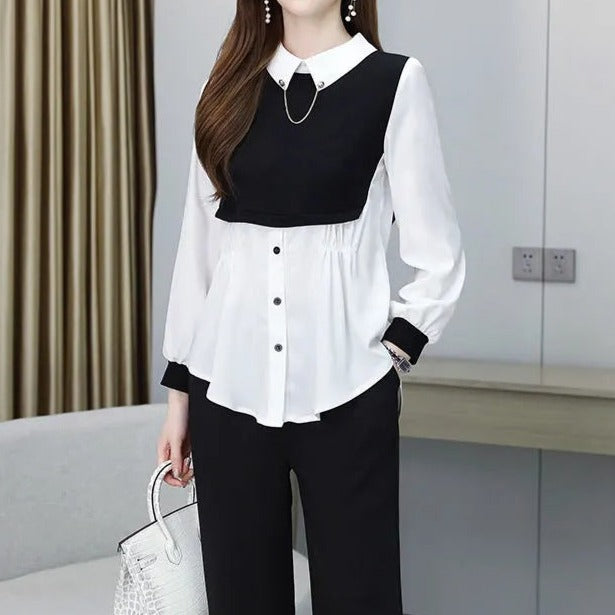 Coco Verifiably Vogue Black Vest Long Shirt Coco Tops White / M
