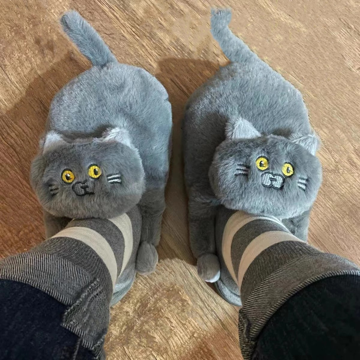 Coco Cuddly Hug Cat Comfy Slippers