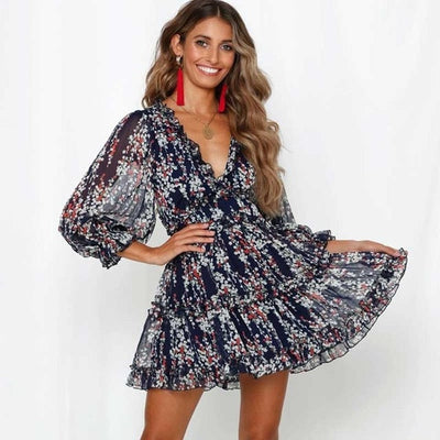 Coco Light and Airy Floral Dress Dress Black / M