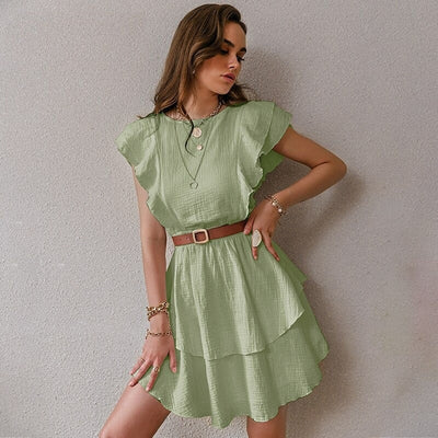 Coco Countless Compliments Butterfly Sleeves Dress Dress Green / S