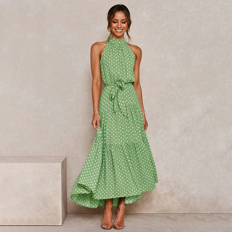 Coco Marie sleeveless Maxi Dress Dress Green / S