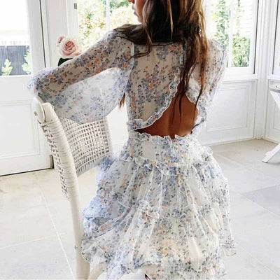 Coco Light and Airy Floral Dress Dress White Print / L