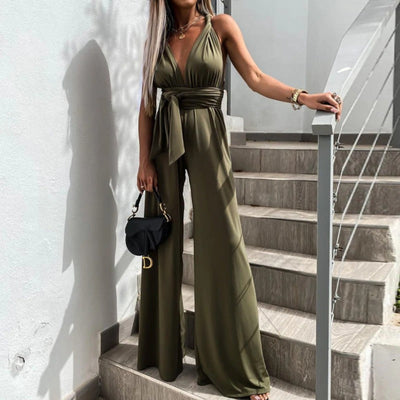 Coco Vacay mode backless jumpsuit Jumpsuit Green / S