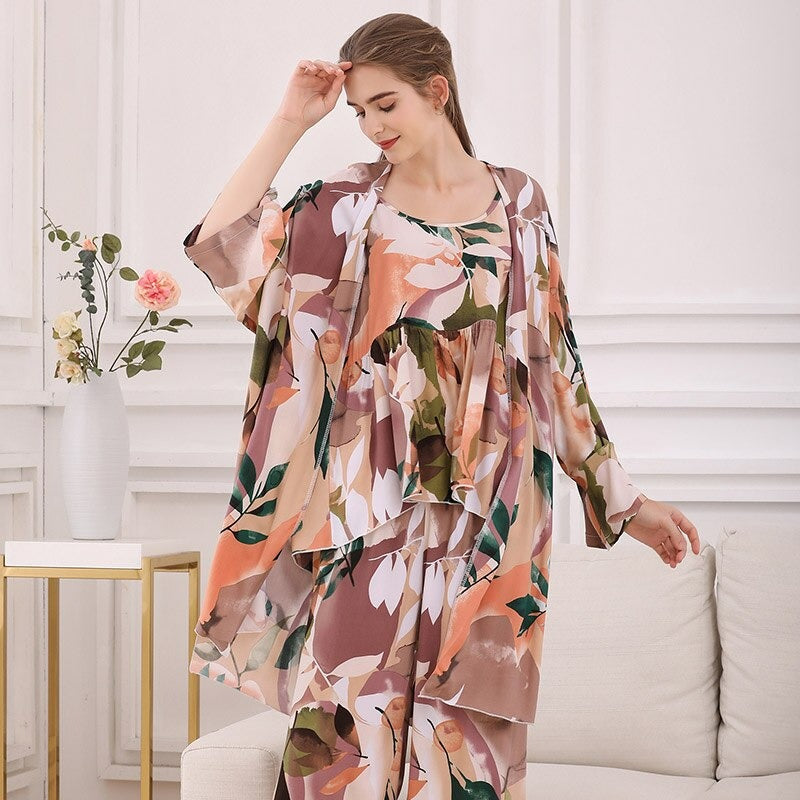 Coco Pamper Yourself in Floral Print Pajamas Set Sleepwear & Loungewear 4 / S