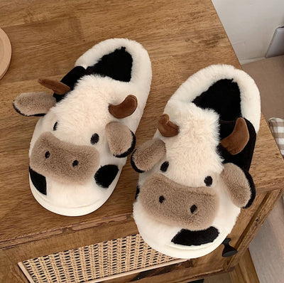 Coco The Cutest Cow Cozy Slippers slippers 5-6