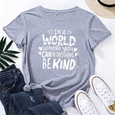 Coco Be Kind Graphic T-Shirt tshirt Light Grey / S