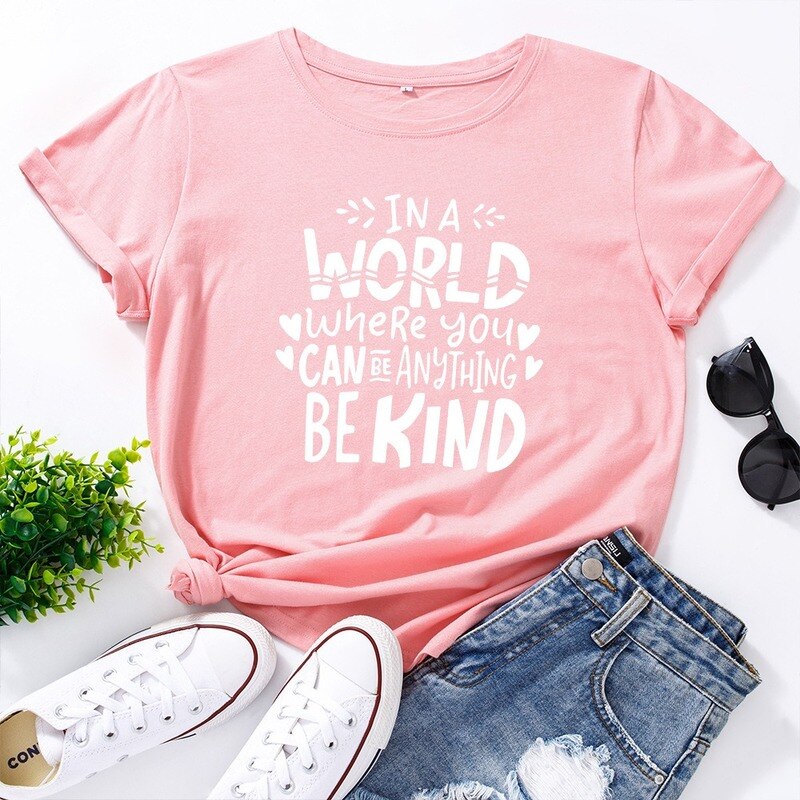 Coco Be Kind Graphic T-Shirt tshirt Pink / S