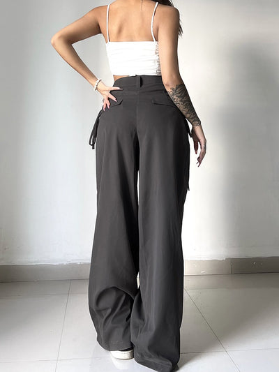 COCO New Orleans High Waist Wide Leg Pleated Trousers