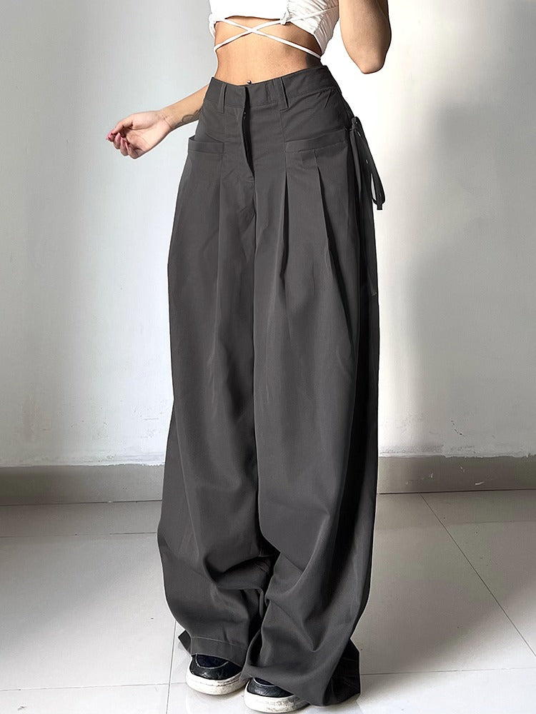 COCO New Orleans High Waist Wide Leg Pleated Trousers